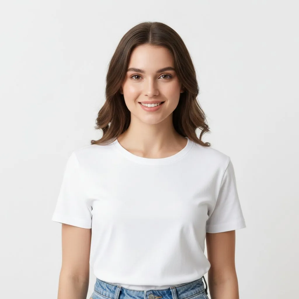 Professional person before virtual clothes try-on - clear photo without specific clothing